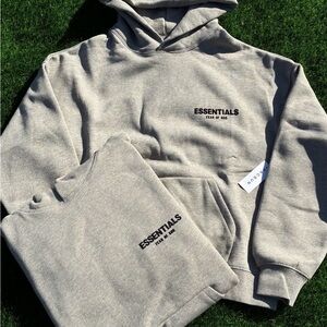 Essentials Heather Gray Hoodie for Men